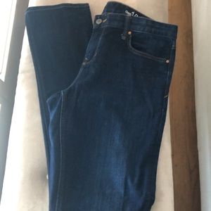 Gap 1969 real straight dark wash jeans, size 32, tall (extra long length)